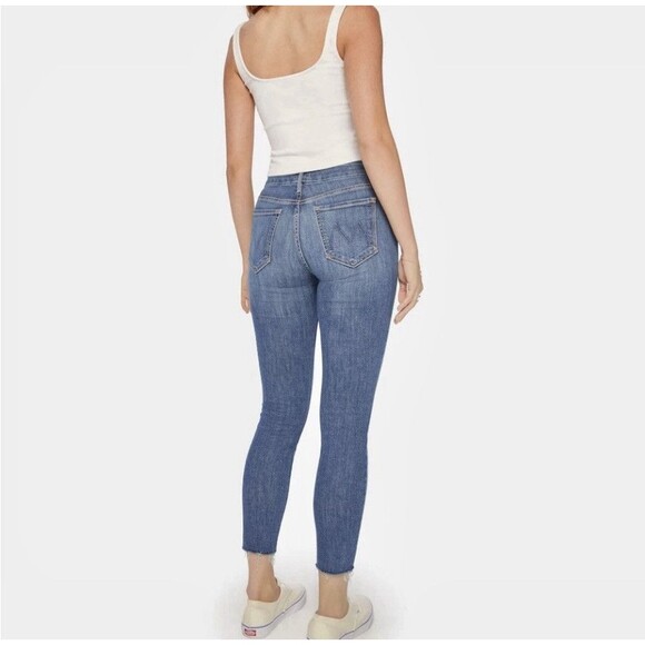 Mother The High Waisted Looker Ankle Fray Jeans Women's Size 28 - Picture 2 of 15